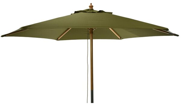 Drevený záhradný slnečník, Ø 250 cm, zelený