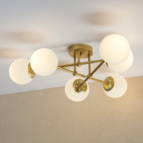 Brilagi - Prisadený luster MALIVA 6xE14/15W/230V zlatá/biela