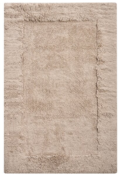 Kúpeľňová predložka svetlohnedá bavlnená obdĺžnikový tvar 60 x 90 cm mäkký koberec do kúpeľne moderný dizajn