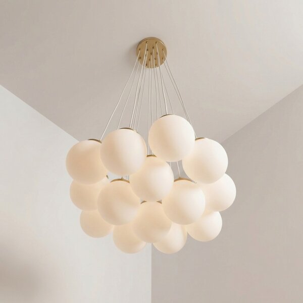 Brilagi - Luster na lanku GLOBE 15xE14/15W/230V biely