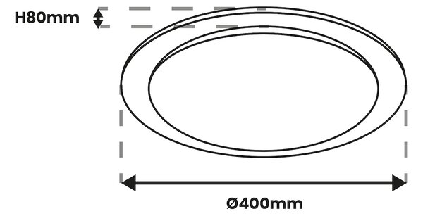 Stropné LED svietidlo Ontario, 1x LED 24w, 3000-6000k, w, s ovládačom