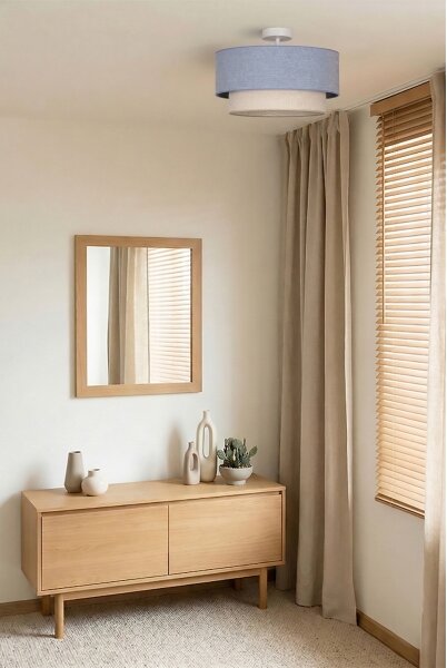 Brilagi - LED prisadený luster BOHO ECO 1xE27/10W/230V priemer 40 cm modrá/krémová