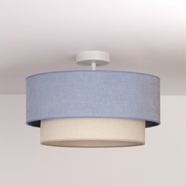 Brilagi - LED prisadený luster BOHO ECO 1xE27/10W/230V priemer 40 cm modrá/krémová