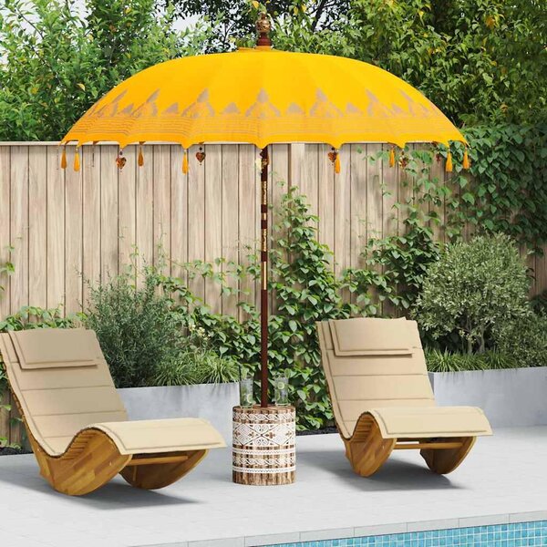 Maison Exclusive – Bali slnečník so základňou, žltý, 215 x 215 x 260 cm