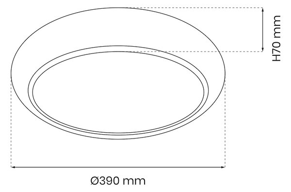 Stropné LED svietidlo Gea, 1x LED 36w, 3000-6000k, g, s ovládačom