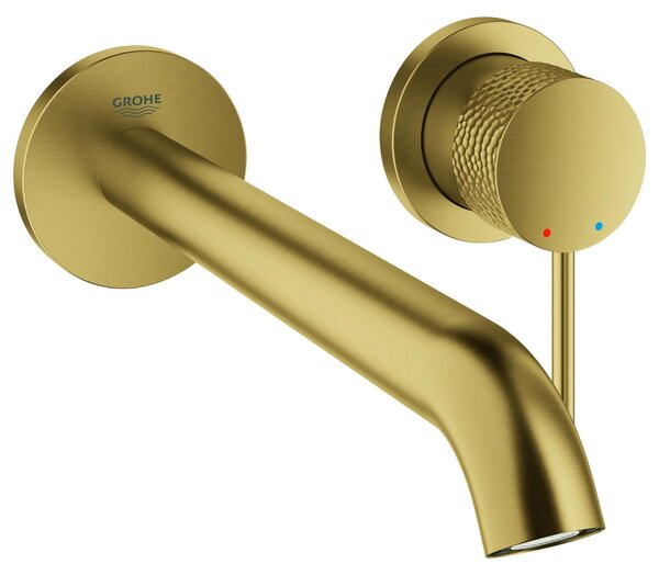Umývadlová batéria Grohe, séria Essence, na montáž na stenu, výška 230 mm, farba "cool sunrise" (chladná oranžová), 1 kus