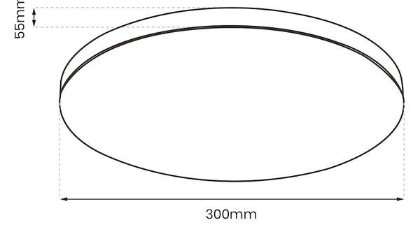 Stropné LED svietidlo Slimi, 1x LED 18w, 4000k, b