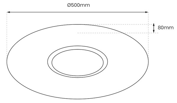 Stropné LED svietidlo Sparky Round, 1x LED 50w, 3000-6000k, w/ch, s ovládačom