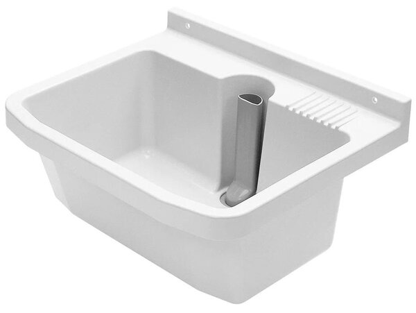 Umyvadlo Romay, Trend, 546 × 460 mm, odtok, plast, biele, 1 ks