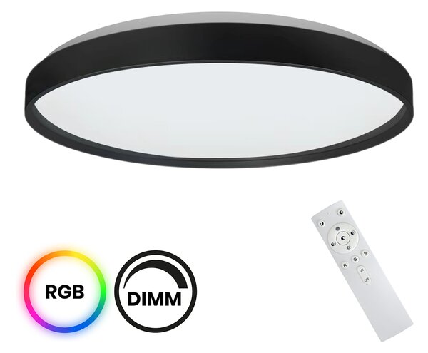 Stropné LED svietidlo Ringo, 1x LED 36w, 3000-6000k, b, RGB, s ovládačom