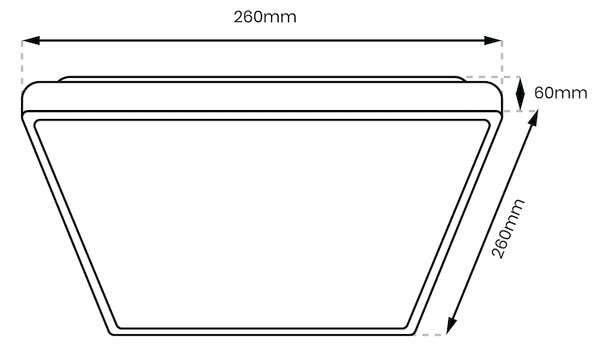 Stropné LED svietidlo Dabar, 1x LED 11w, 4000k, g