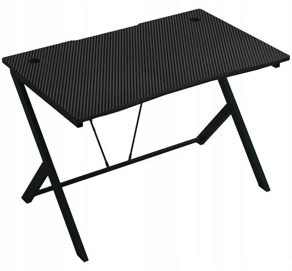 Loftový počítačový stôl moderný čierny karbón 100 cm