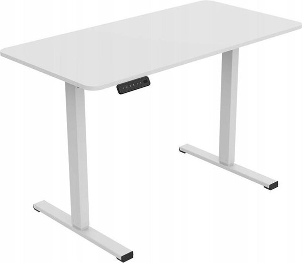 Výškovo nastaviteľný stôl FQ2W-1260-EU, 120 x 60 cm, biely