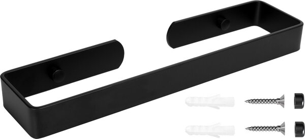 Kovový nástenný vešiak Kasos 30 cm čierny loft