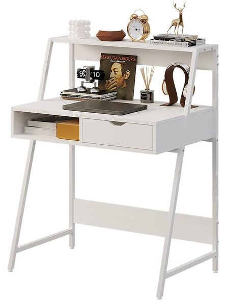 Biely Počítačový Stôl 80 Cm – Škola / Loft / Moderný