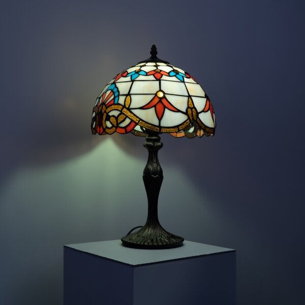 Brilagi - Tiffany vitrážová stolná lampa MIRABELLA 1xE27/60W/230V