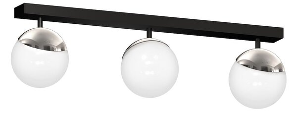 Stropné svietidlo Sfera, 3x biele sklenené tienidlo, b/ch