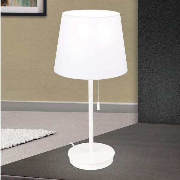 Orion LA 4-1205/1 - Stolná lampa s USB portom LUDWIG 1xE27/40W/230V biela