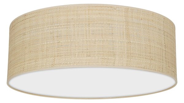 Stropné svietidlo Marshall, 1x ratanové tienidlo, (biele plexisklo), (fi 50cm)