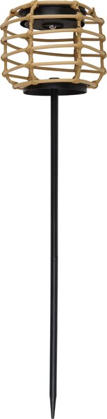 Arti Casa Solárne záhradné svietidlá - vonkajšie záhradné svietidlá s teplým LED svetlom - ratanový vzhľad - 12,5x11x55 cm - IP44