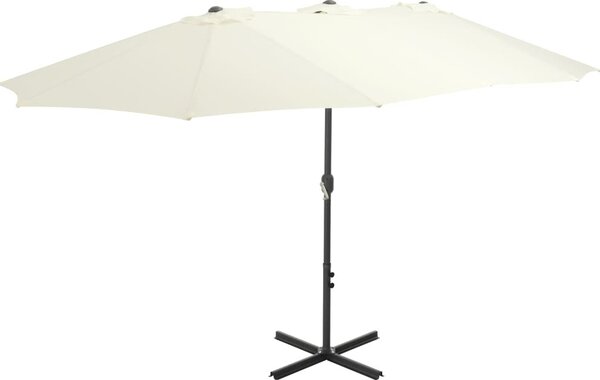 Maison Exclusive - Slnečník s hliníkovým stožiarom 460x270 cm pieskovo biely