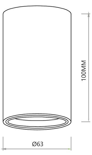 Stropné svietidlo Genesis, 1x čierne kovové tienidlo, (10 cm)