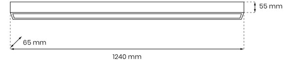 Stropné svietidlo Lungo, 1x čierne kovové tienidlo, (124 cm)