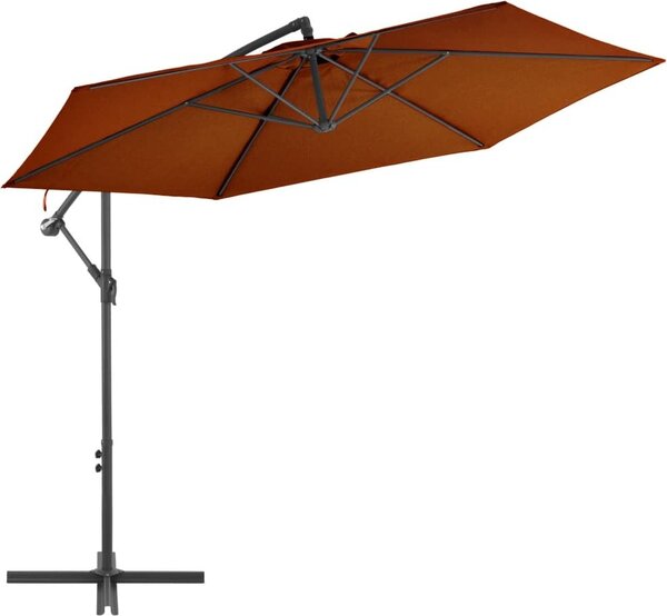 Maison Exclusive – záhradný slnečník s hliníkovým stĺpom, 300 cm, terakota