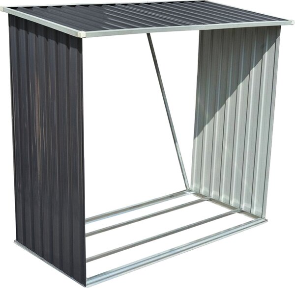 Nabbi Prístrešok na drevo Woodstore 83x163x154 cm - sivá