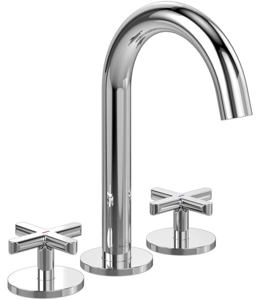 Villeroy & Boch trojotvorová umývadlová batéria Loop & Friends 60 x 225 x 177 mm, chróm, 1 ks