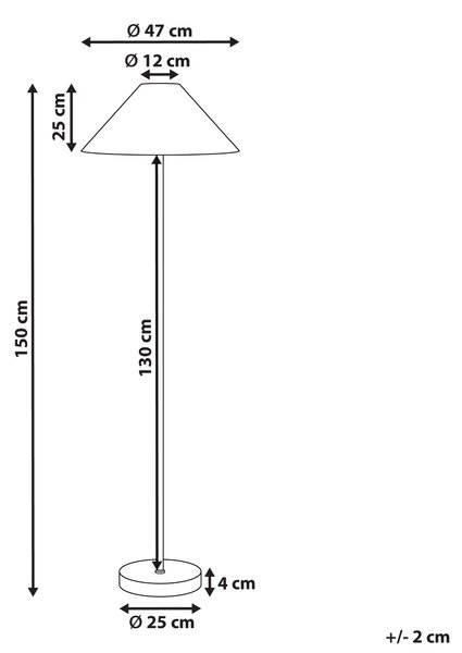 Stojaca lampa béžové tienidlo z papierového lana čierny kovový podstavec osvetlenie do obývacej izby a spálne