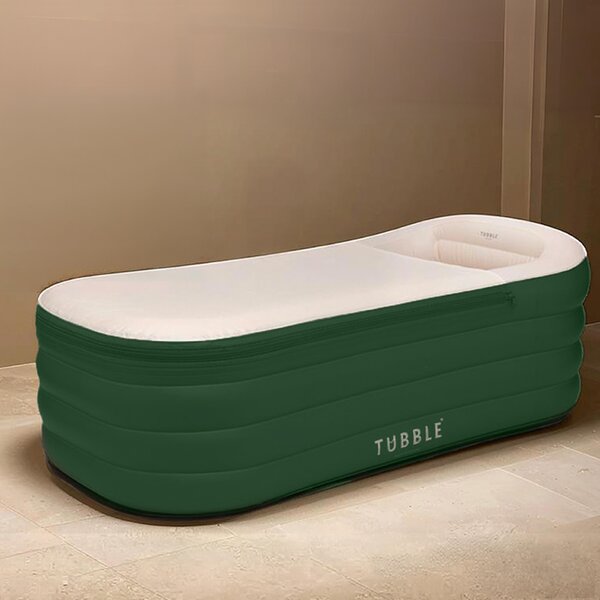 Tubble® Royale Nafukovacia Vaňa Emerald Green 255L – Skladacia vaňa pre dospelých do 188cm, montáž za 1min, Indoor & Outdoor