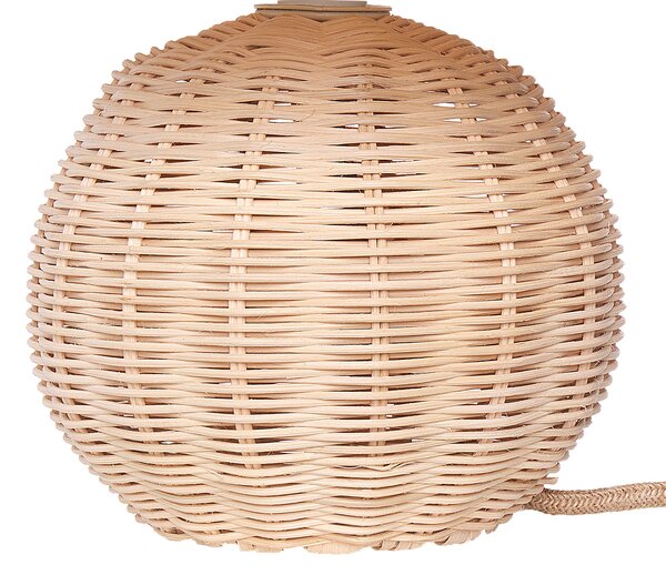 Stolná lampa prírodná ratanová s tienidlom nočné svietidlo boho dizajn spálňa obývacia izba