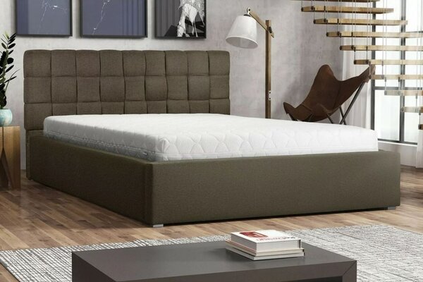 Jednolôžková posteľ s úložným priestorom a roštom 120x200 WARNOW 2 - hnedá