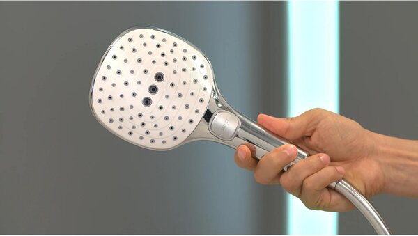 Hansgrohe Raindance Select E, Ručná sprchová hlavica, Chróm, Biela, Múr