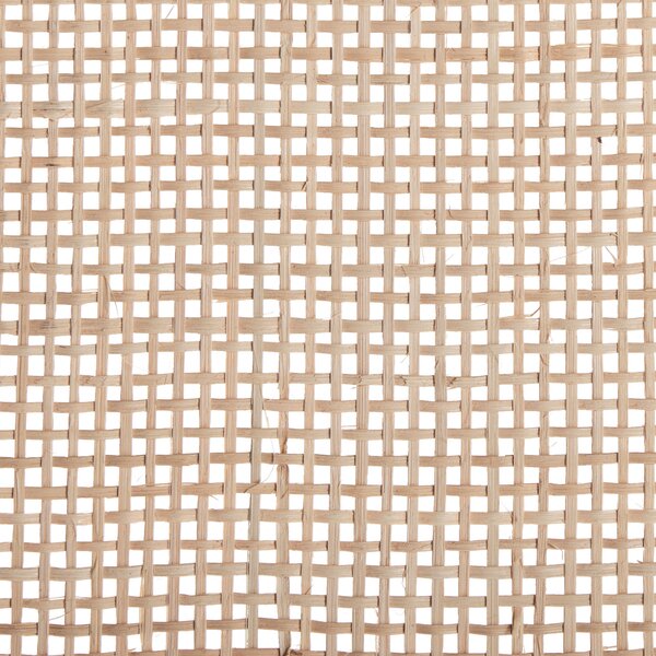 Vysoká kúpeľňová skrinka svetlé drevo drevotrieska ratanové čelo 40 x 165 cm boho dizajn