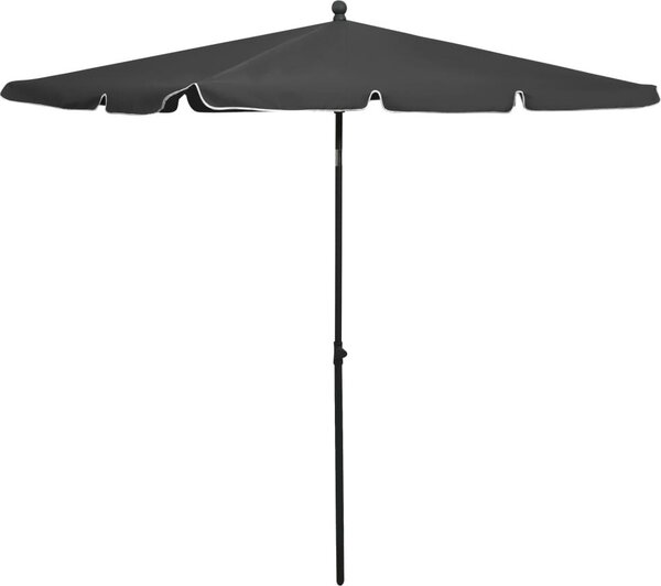 Maison Exclusive – slnečník so stĺpom 210 × 140 cm, antracitová farba