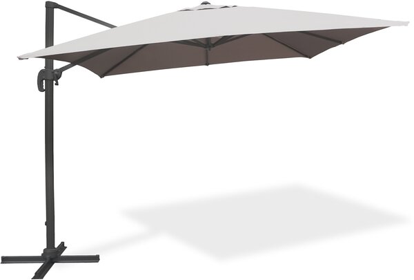 FIELDMANN FDZN 5107 Závesný slnečník s rozmerom 3x3 m, svetlosivý poťah z 100% polyesteru 250 g, materiál: hliník/oceľ/polyester, 8 oceľových rebier 14 × 24 mm