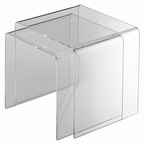 SADA ZASÚVACÍCH STOLÍKOV, číra, plast, 40/33/36/33/33 cm - Online Only obývacie izby, Online Only