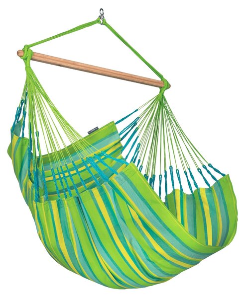 LA SIESTA Domingo, Visiaca hojdacia sieť, 129 kg, 1 osôb, Polypropylén (PP), Modrá, Zelená, Pranie v práčke