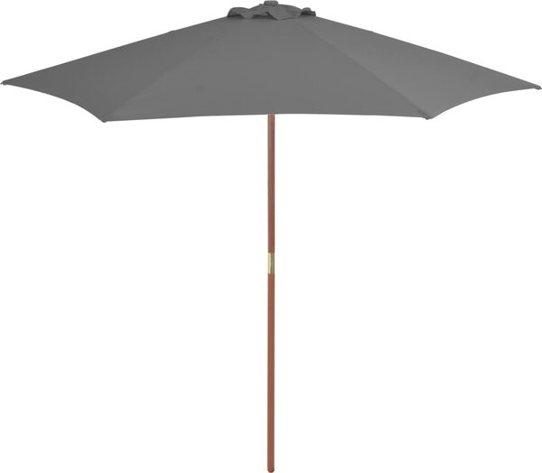 Maison Exclusive - Slnečník s dreveným stožiarom 270 cm antracit