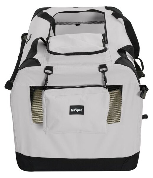 Leopet Prepravný box pre psov XXXL, 102 x 69 x 69 cm, sivý