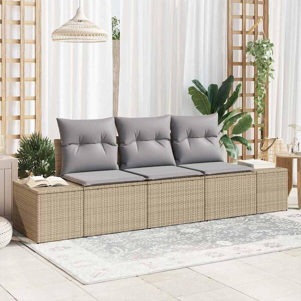 Maison Exclusive – Sedacia súprava, 3 kusy, béžová [syntetický materiál]: Polyratan
