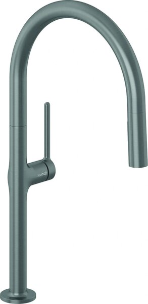 Kludi REEF, jednopáková batéria na drez, výsuvná sprcha na riad, Br., Gunmetal, 1 ks