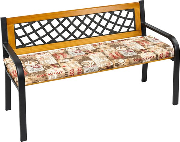 Hladký vankúš na lavicu – 40 x 150 cm – hnedý, červený
