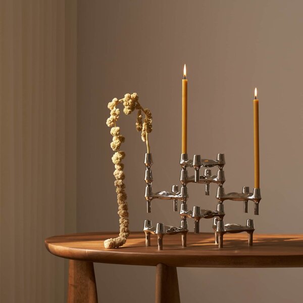 Vysoká sviečka STOFF Nagel Golden Honey – set 8 ks