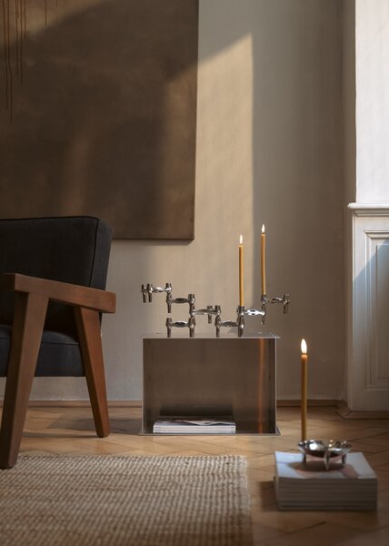 Vysoká sviečka STOFF Nagel Golden Honey – set 8 ks