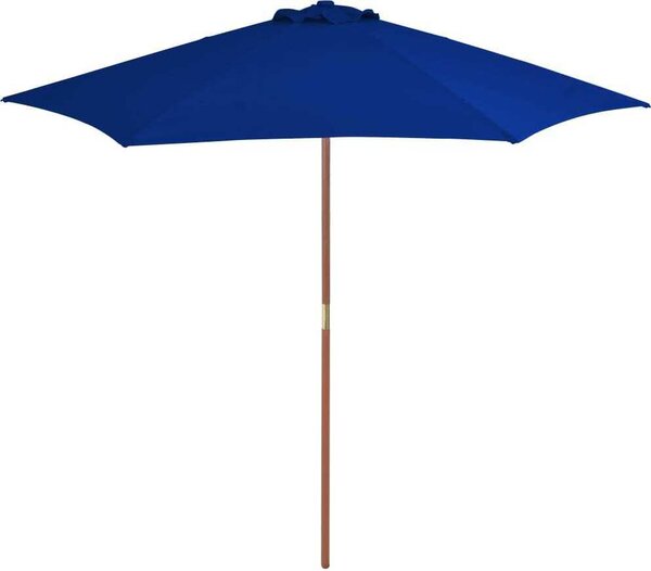 Maison Exclusive – slnečník s drevenou tyčou, 270 cm, modrý