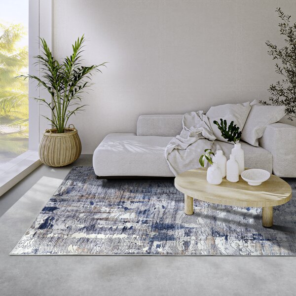 ELLE Decoration , Kusový koberec Imagination New 106035 Dark blue/Beige z kolekcie Elle, 120x160, modrá, obývacia izba