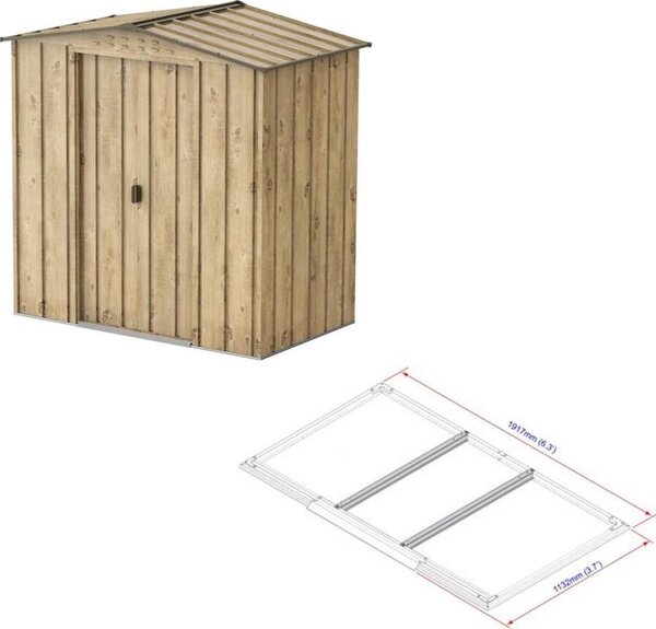 DURAMAX Riverton Top Záhradný Domček 25 M² + Podlahové Profily Imitácia Dub 05845